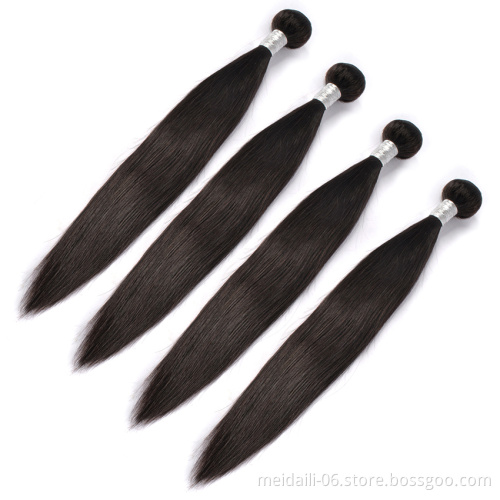 Wholesale brazilian hair 8 inch to 30 inch natural hair color raw virgin straight hair extensions bundles